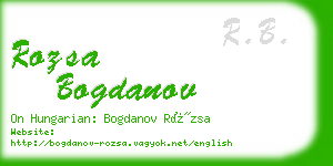rozsa bogdanov business card